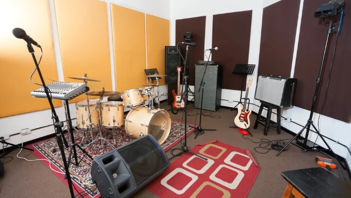 Recording Studio Room with Balanced Absorption