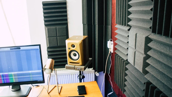 home studio with soundproof