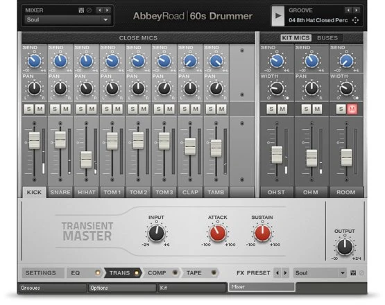 Drum Samples Abbey Road 60s mix section