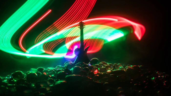 guitar with light effects