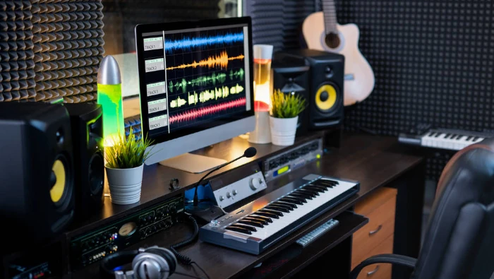 modern home recording studio